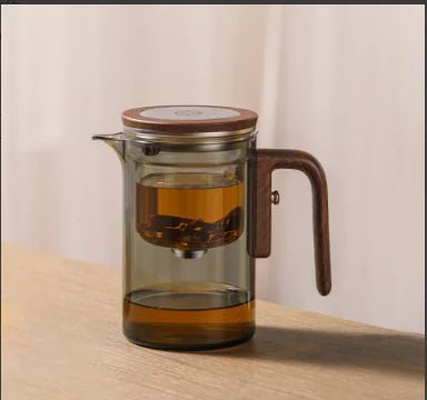Elegant Glass Teapot & Tea Set with Water Separation - Leaf & Kettle