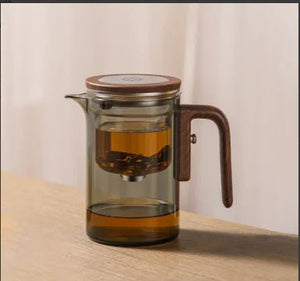 Elegant Glass Teapot & Tea Set with Water Separation - Leaf & Kettle