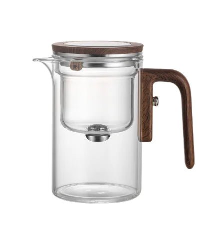 Elegant Glass Teapot & Tea Set with Water Separation - Leaf & Kettle