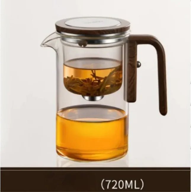 Elegant Glass Teapot & Tea Set with Water Separation - Leaf & Kettle